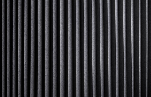 Black striped texture, ribbed metal background - Фото, изображение