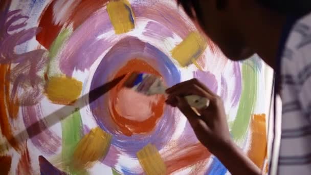 Fekete nő festészet Sun - Felvétel, videó
