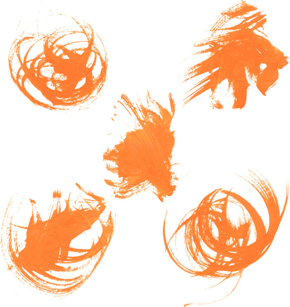 Texture orange paint smears - Vector, Imagen