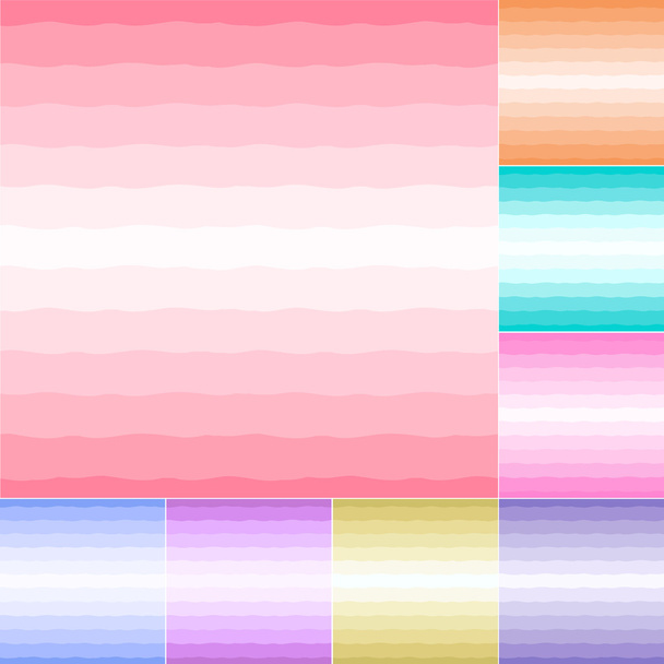 бесшовные пастельные цвета горизонтальной волны - Вектор,изображение