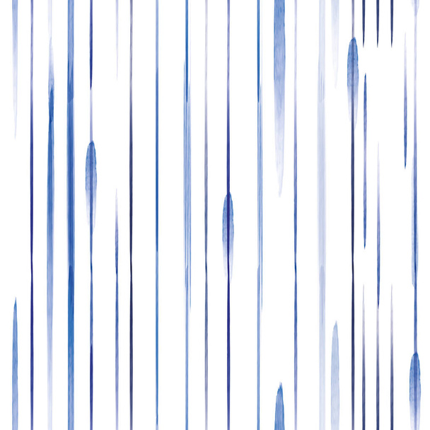 Vettore linee blu dipinte strisce modello senza cuciture - Vettoriali, immagini