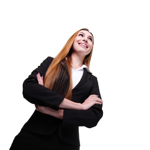 Happy young business woman - 写真・画像