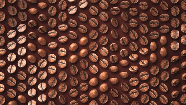 コーヒー豆のクローズ アップのパターンの背景 - 写真・画像
