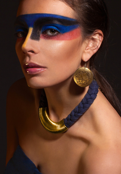 Portrait of woman with art make-up - Fotó, kép