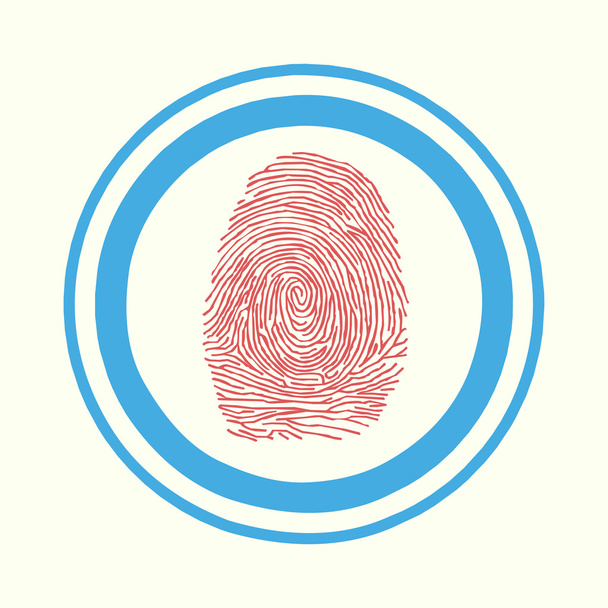 Touch, ID, Fingerabdruck-Zugriffssymbol - Vektor, Bild