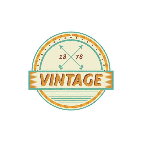 graphic vector illustration, vintage background badge  - Vector, Image