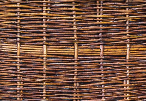 dřevěné tkané proutěný textura - Fotografie, Obrázek