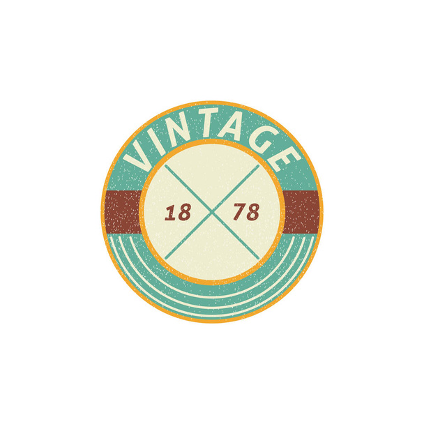 graphic vector illustration, vintage background badge  - Vector, Imagen