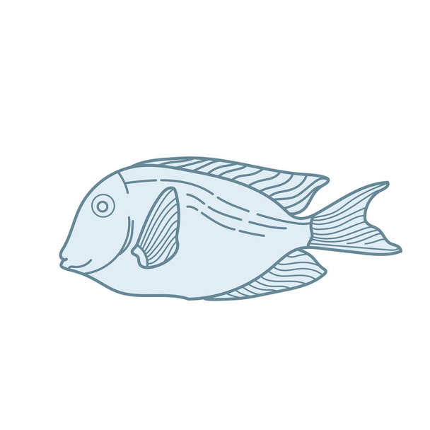 fish vector illustration, icon element background - Wektor, obraz