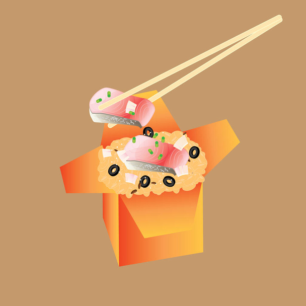 modern graphic icon vector illustration of chinese food - Vector, imagen