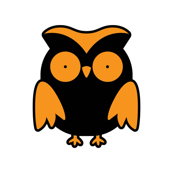 owl vector illustration, icon element background - Vektor, Bild