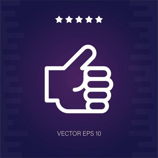 palec nahoru vektorová ikona moderní ilustrace - Vektor, obrázek