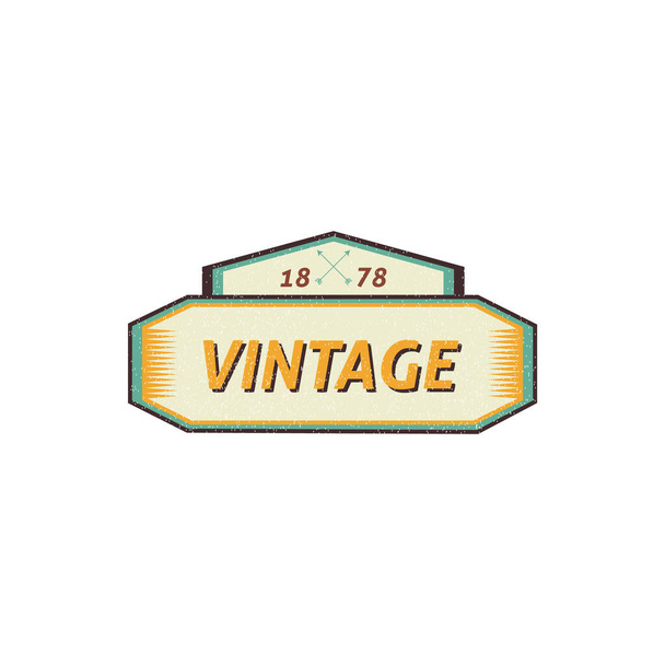 graphic vector illustration, vintage background badge  - Вектор,изображение