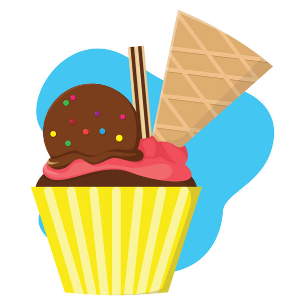 cake graphic vector illustration  - Вектор,изображение