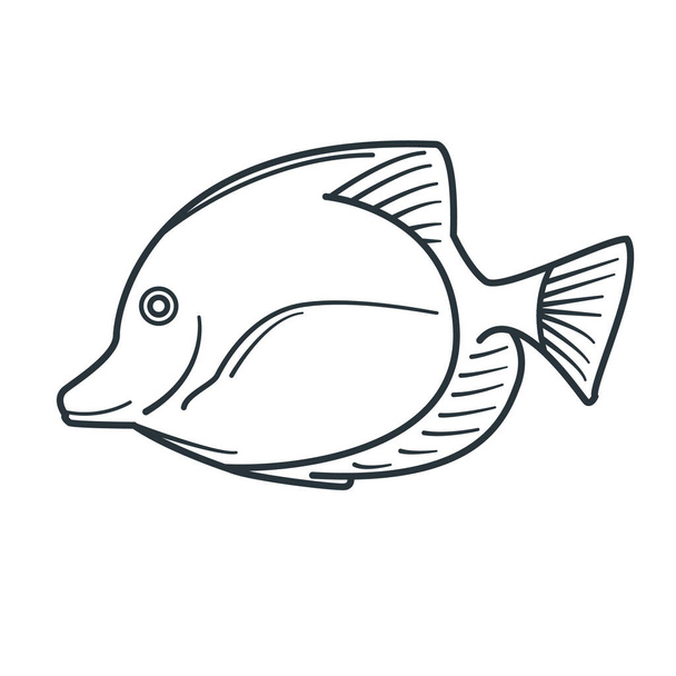 fish vector illustration, icon element background - Vektori, kuva