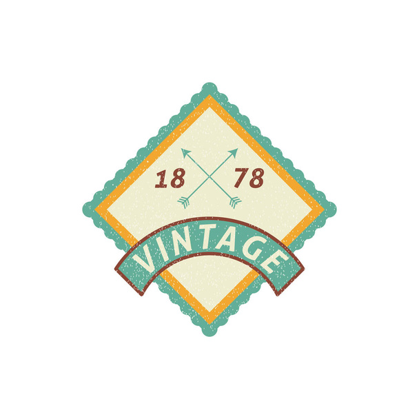 graphic vector illustration, vintage background badge  - Vektor, kép