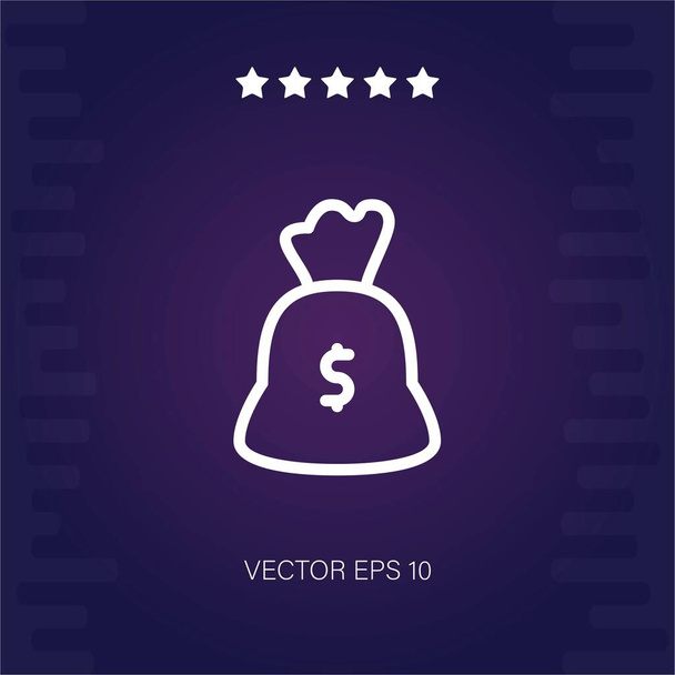 argent sac vecteur icône illustration moderne - Vecteur, image