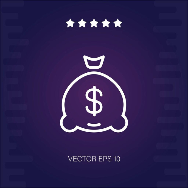 pieniądze torba wektor ikona nowoczesna ilustracja - Wektor, obraz