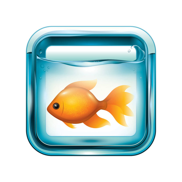 fish icon vector illustration - Vector, Image