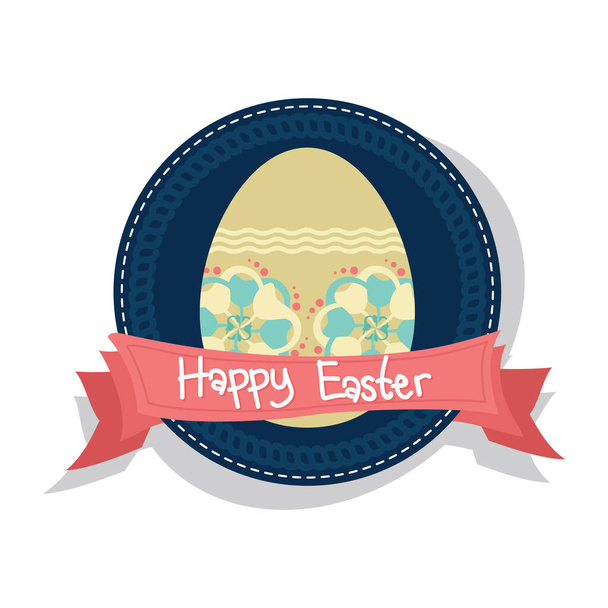 happy Easter, vector illustration, eggs card - Vetor, Imagem