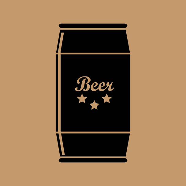 simple stylized banner with beer, vector illustration - Vector, afbeelding