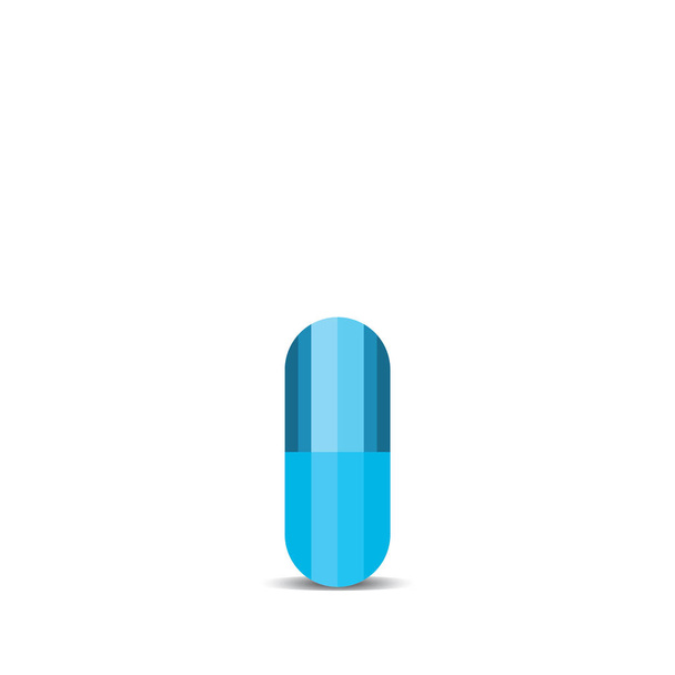 creative vector illustration of blue pill  - Vettoriali, immagini