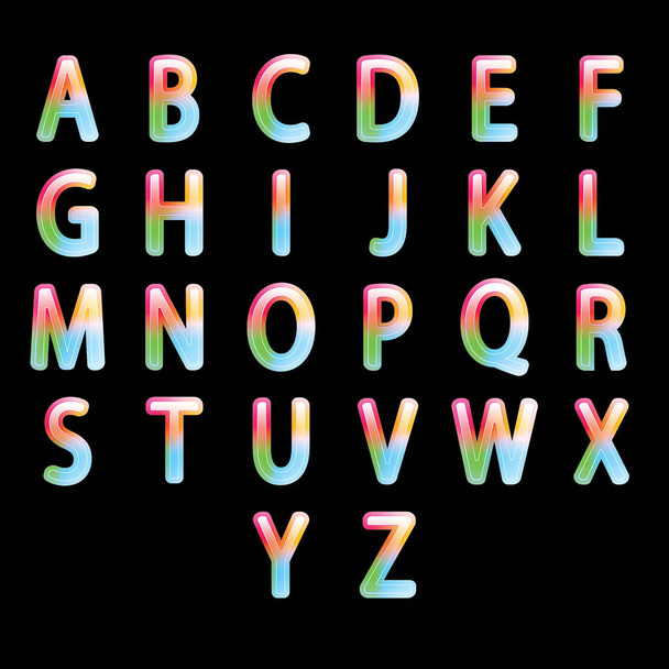 colorful alphabet letter isolated - Vector, Imagen
