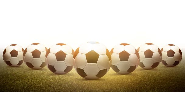 Traditionelles Fußballspiel mit einem Lederball - Foto, Bild