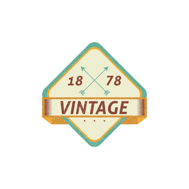 graphic vector illustration, vintage background badge  - Вектор,изображение