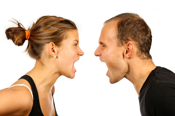 Couple screaming - Photo, Image