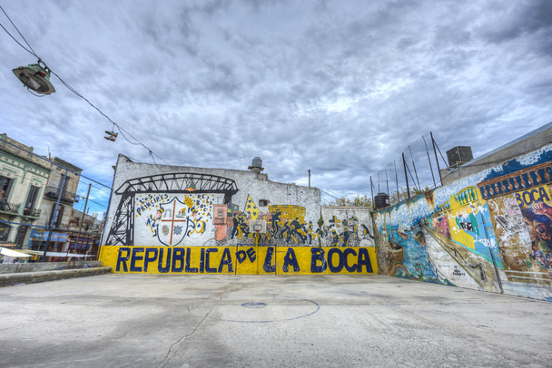 Γήπεδο ποδοσφαίρου στο Μπουένος Άιρες, Αργεντινή. - Φωτογραφία, εικόνα