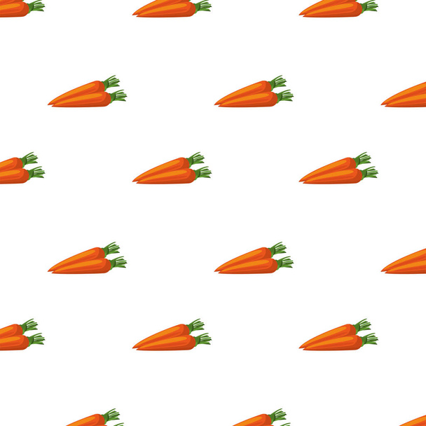 carrots healthy vegetables pattern background - Vector, Image