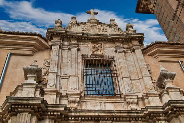 zabytkowe budynki z koronki frontach miasta valencia Hiszpania - Zdjęcie, obraz