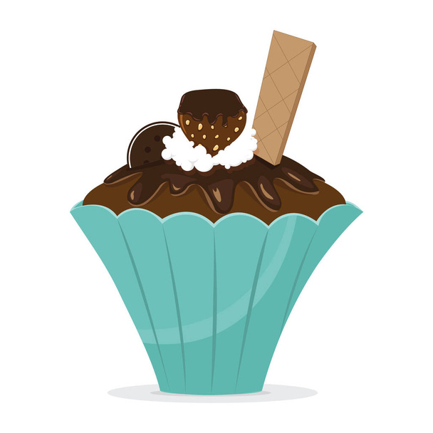 cupcake icon vector illustration - Vetor, Imagem