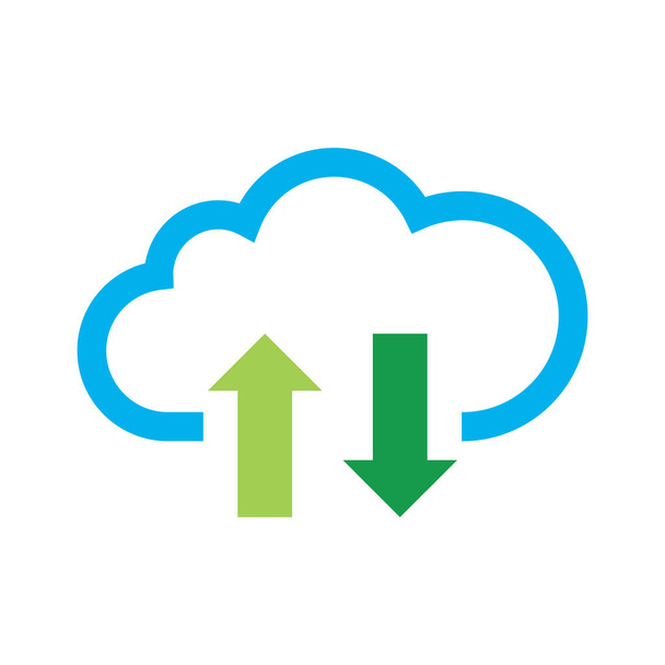 cloud computing vector pictogram logo ontwerp - Vector, afbeelding