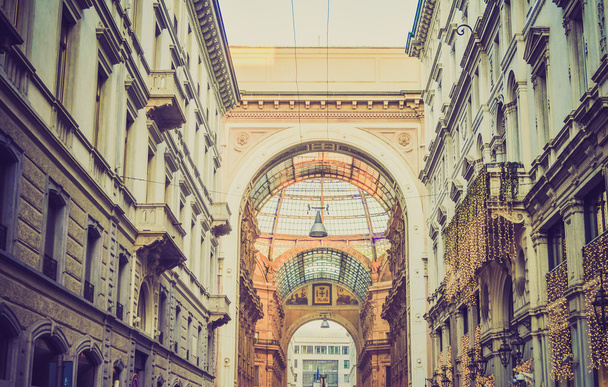 Retro look Galleria Vittorio Emanuele II Milan - Photo, Image