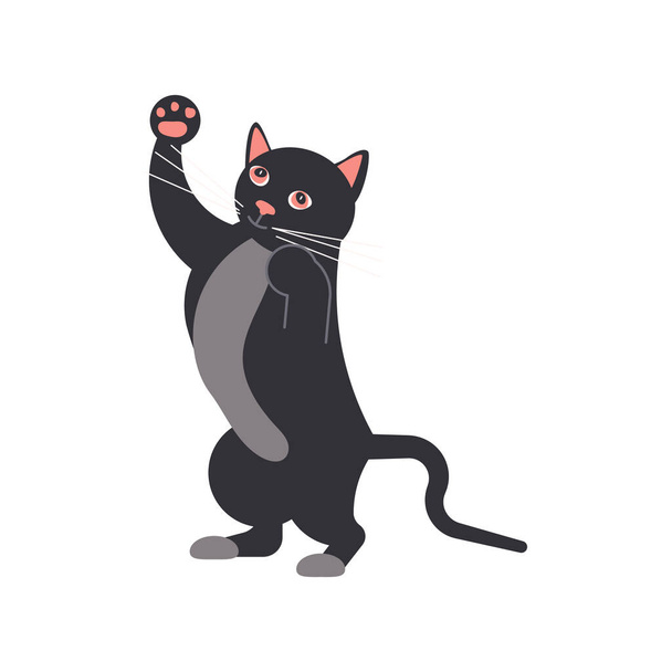 Chat noir drôle  - Vecteur, image