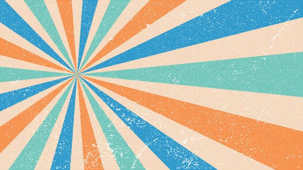 διανυσματική απεικόνιση ρετρό grunge πορτοκαλί μπλε ηλιοφάνεια φόντο - Διάνυσμα, εικόνα