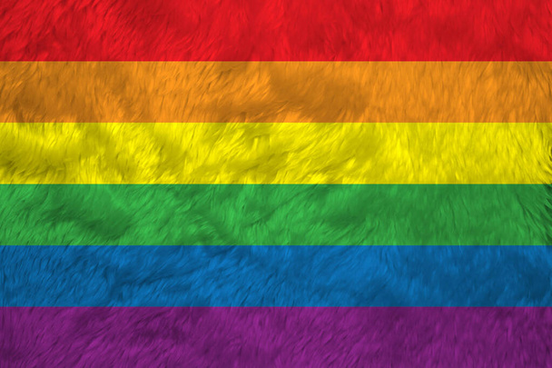 Towel fabric pattern flag of LGBTQ+, Crease of LGBTQ+ flag background. The concept of lgbtq community. - Photo, Image