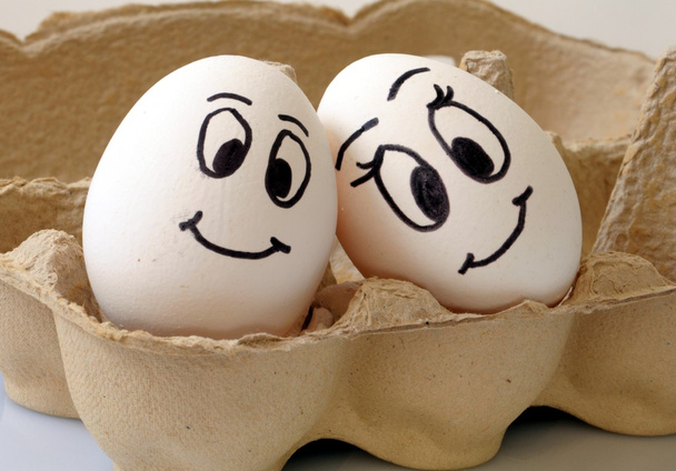 Smiling eggs - Foto, Imagem