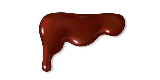 Dripping melted chocolate - Vector, Image