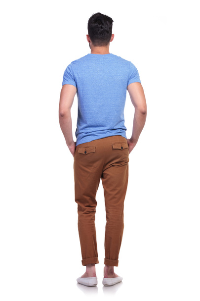 back view of a young casual man standing - Photo, Image