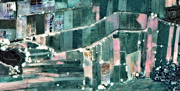 after the bomb, abstract photography of the deserts of Africa from the air, aerial view of desert landscapes, Genre: Abstract Naturalism, from the abstract to the figurative, contemporary photo, stock photo, - Photo, Image