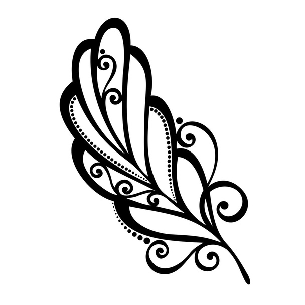 Peerless Decorative Feather (Vector) - Vetor, Imagem