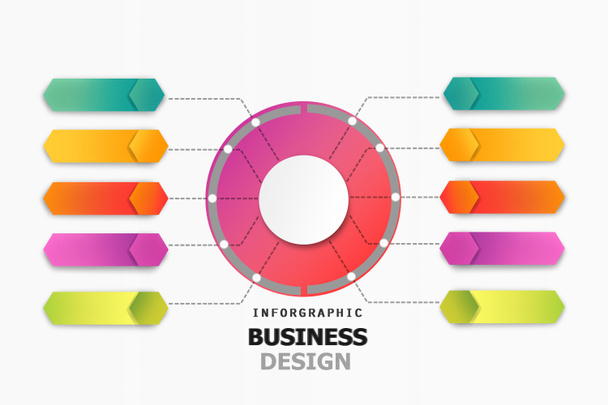 情報グラフィックビジネスデザイン白地 - 写真・画像