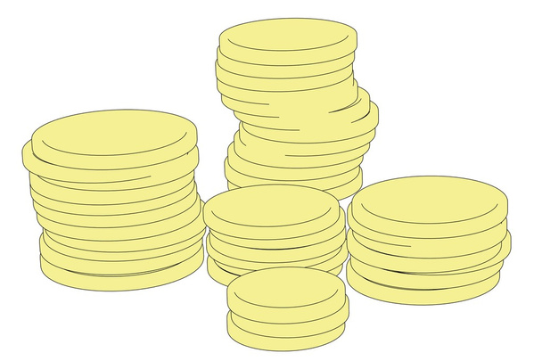 Imagem de desenhos animados de moedas de ouro
 - Foto, Imagem