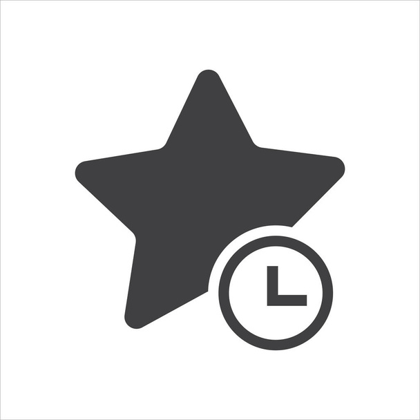 star with time  icon concept. flat design style icon - Vector, Image