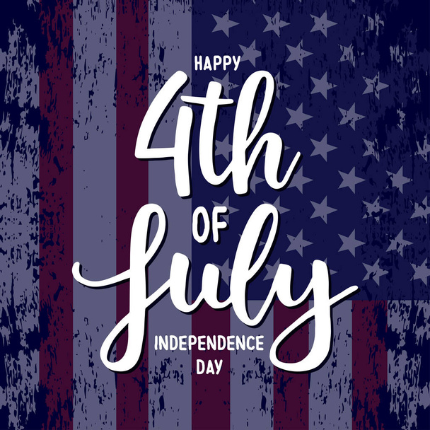 Happy independence day. 4th of july. Vector independence of usa - Vector, Image