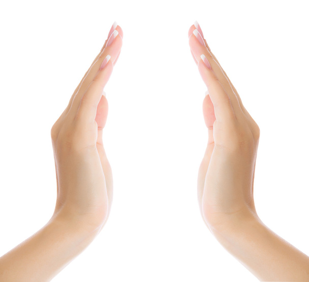 Mãos femininas sobre fundo branco - Foto, Imagem