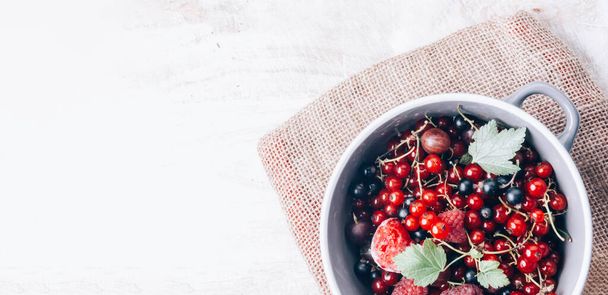 Assorted of fresh ripe berries in bowl. Selectve focus Close up - Photo, Image